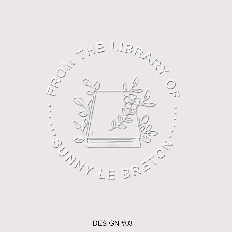 Book Embosser Personalized,custom Stamp Embosser,book Stamp,library