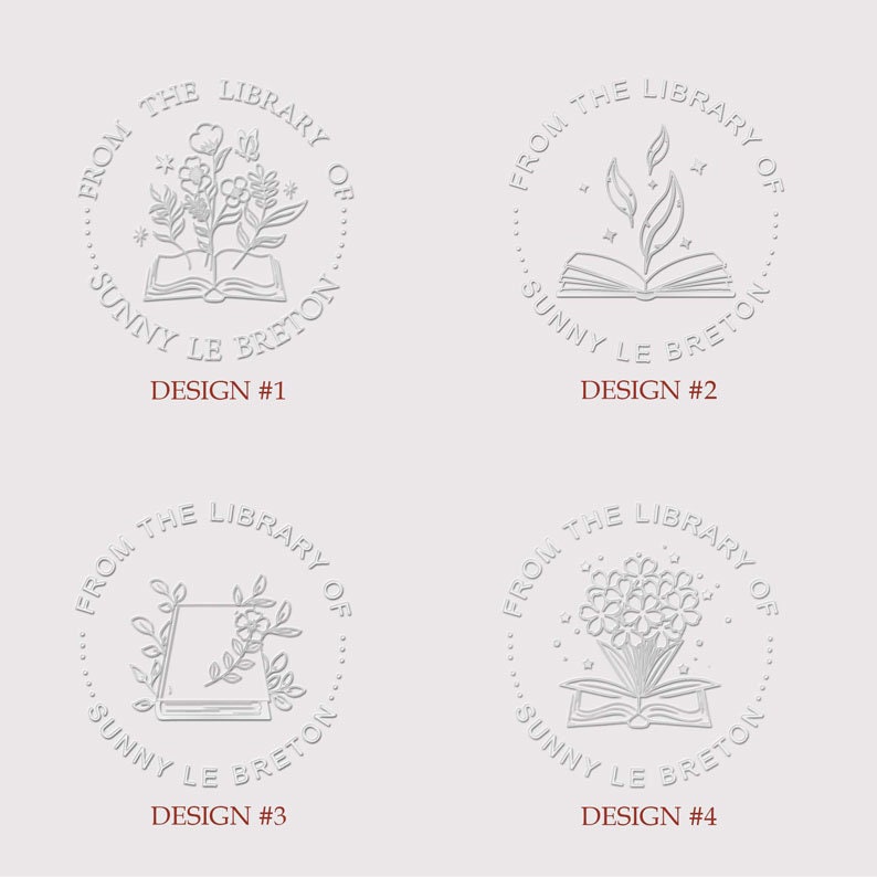 Book Embosser Personalized,custom Stamp Embosser,book Stamp,library