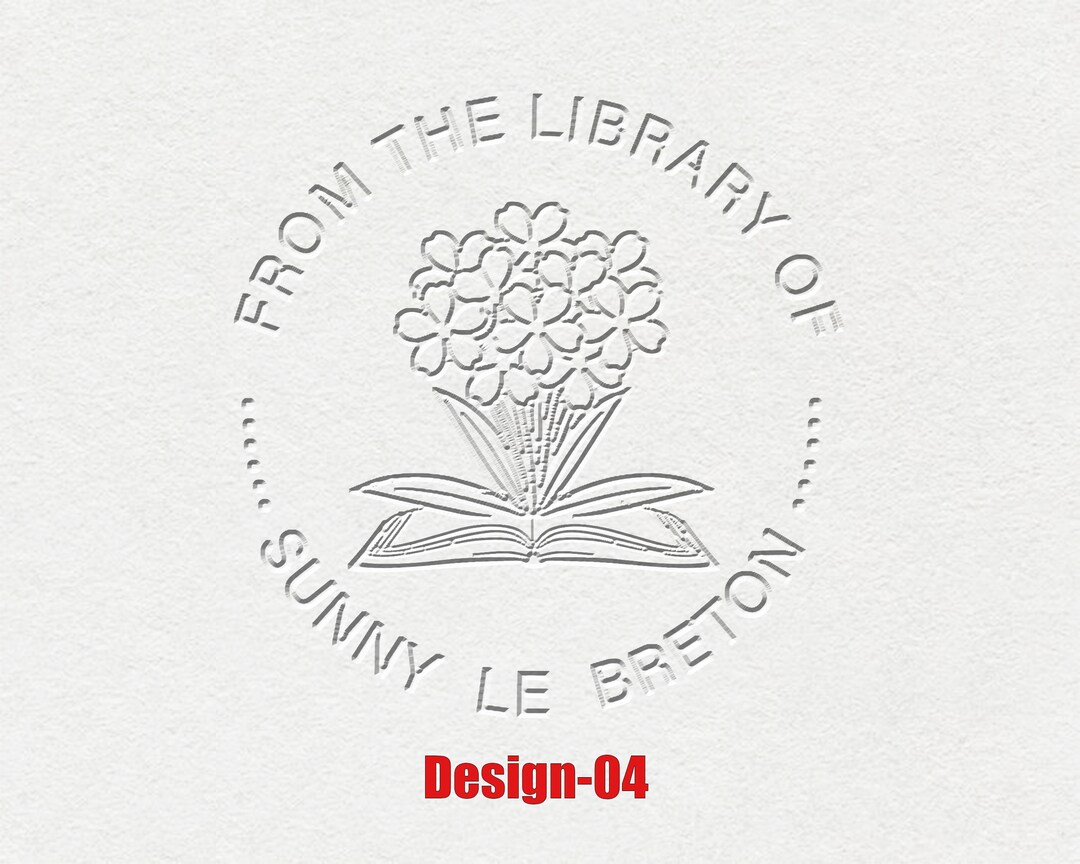 Book Embosser Personalized,custom Stamp Embosser,book Stamp,library