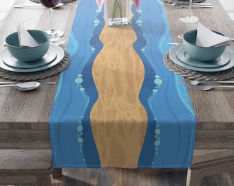 Passover Table Runner, Splitting of the Red Sea Table Runner, Matzah, Passover, Customized Holiday Decor, Pesach gifts, Jewish Holiday