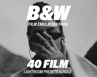 白黒フィルム風Lightroomプリセット – 40種類のフィルムエミュレーションプリセット（モバイル＆デスクトップ対応、フィルム風、レトロフィルター）