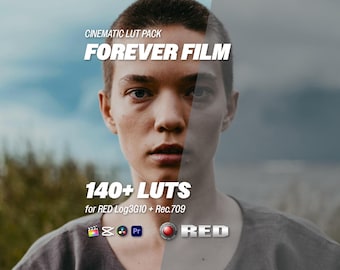 Forever Film LUTs for RED Log3G10 – 140+ Cinematic LUT Pack for Log & Rec.709 | Premiere, DaVinci Resolve, CapCut, Final Cut