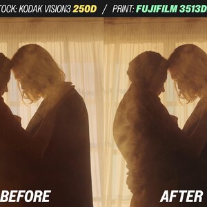 May include: A side-by-side comparison of two figures in silhouette, labeled "BEFORE" and "AFTER". The figures are embracing, with their heads close together. The background features a window with sheer curtains, and the image has a warm, golden hue.