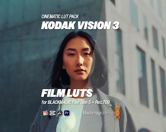 Kodak Vision3 LUTs for Blackmagic Film Gen 5 – Film Emulation LUTs for Log & Rec.709 | Premiere, DaVinci Resolve, CapCut, Final Cut