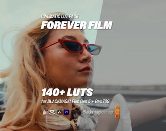 Blackmagic Film Gen 5 用 Forever Film LUTs – Log および Rec.709 用 140 種類以上のシネマティック LUT パック | Premiere、DaVinci Resolve、CapCut、Final Cut