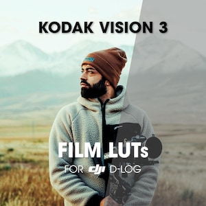 Kodak Film LUTs for DJI D-Log | Vision 3 Film Emulation LUT Pack for Log & Rec.709 | DaVinci Resolve, Premiere, CapCut, Final Cut