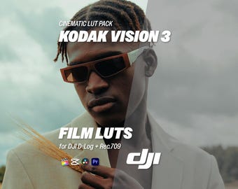 Kodak Vision3 LUTs for DJI D-Log – Film Emulation LUTs for Log & Rec.709 | Premiere, DaVinci Resolve, CapCut, Final Cut