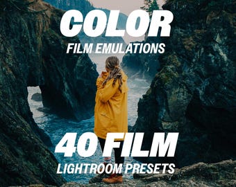 Color Film Lightroom Presets - 40 Film Emulations Presets (Mobile & Desktop, Vintage Farbe, Filmische Ästhetik, Retro Filter)