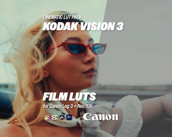 Kodak Vision3 LUTs for Canon Log 3 – Film Emulation LUTs for Log & Rec.709 | Premiere, DaVinci Resolve, CapCut, Final Cut