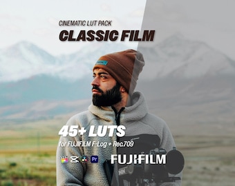 Classic Film LUTs für Fujifilm F-Loo – 45+ Kinetische LUTs für Fujifilm F-Loo & Rec.709 | Premiere, DaVinci Relösung, CapCut, Final Cut