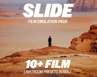 スライドフィルム風Lightroomプリセット – 10種類以上のフィルムエミュレーションプリセット（モバイル＆デスクトップ対応、ビンテージカラー、フィルム風美学、レトロフィルター）
