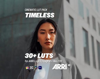 Arri LogC3 & LogC4 用の時代を超越した LUT – Log および Rec.709 用の 30 種類以上のシネマティック LUT | Premiere、DaVinci Resolve、CapCut、Final Cut