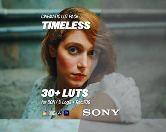 LUTs atemporales para Sony S-Log3: más de 30 LUTs cinematográficas para Log y Rec.709 / Premiere, DaVinci Resolve, CapCut, Final Cut