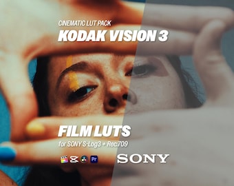 LUTs Kodak Vision3 para LUTs Sony S-Log3: LUTs de emulación de película para Log y Rec.709 / Premiere, DaVinci Resolve, CapCut, Final Cut