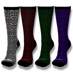 Sayagata Tattoo Crew Socks – Japanese Buddhist Pattern for Strength & Longevity – Cushioned, Durable, Soft – 4 Colors Available