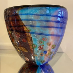 Art Glass Bowl, Beautifully Designed Multicolor Artware, Perfect for Entertaining or Home Decor, A Thoughtful Gift Idea