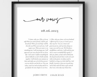 Our Vows Print with Frame