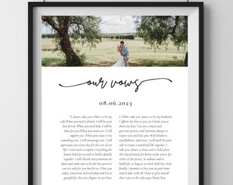 Our Vows Print with Frame