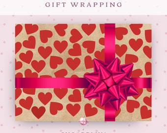 Fettes rotes Herz-Geschenkpapier, Geburtstags-Geschenkpapier, rotes Herz-Geschenkpapier, klassisches Geschenkpapier, Valentinstag-Geschenkpapier romantisch