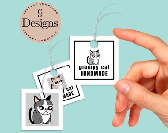 Editable Handmade Tags: Canva Template, Printable Labels (Digital Download)