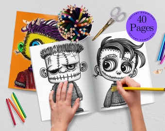Baby Monster Coloring Pages | 40 Halloween Designs (Printable PDF)