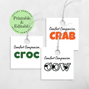 Cadeaukaartjes emotionele steun: afdrukbare dierenontwerpen (bewerkbare pdf) afbeelding 1