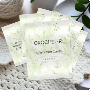 Cartões de afirmação de crochê para impressão, presentes positivos, cartões de incentivo feitos à mão, presentes de crochê exclusivos para amigos