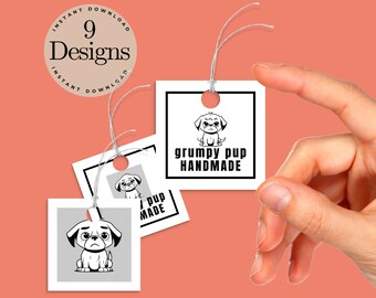Editable Handmade Tags: Custom Clothing, Crochet, and Gift Tags (Digital Download)