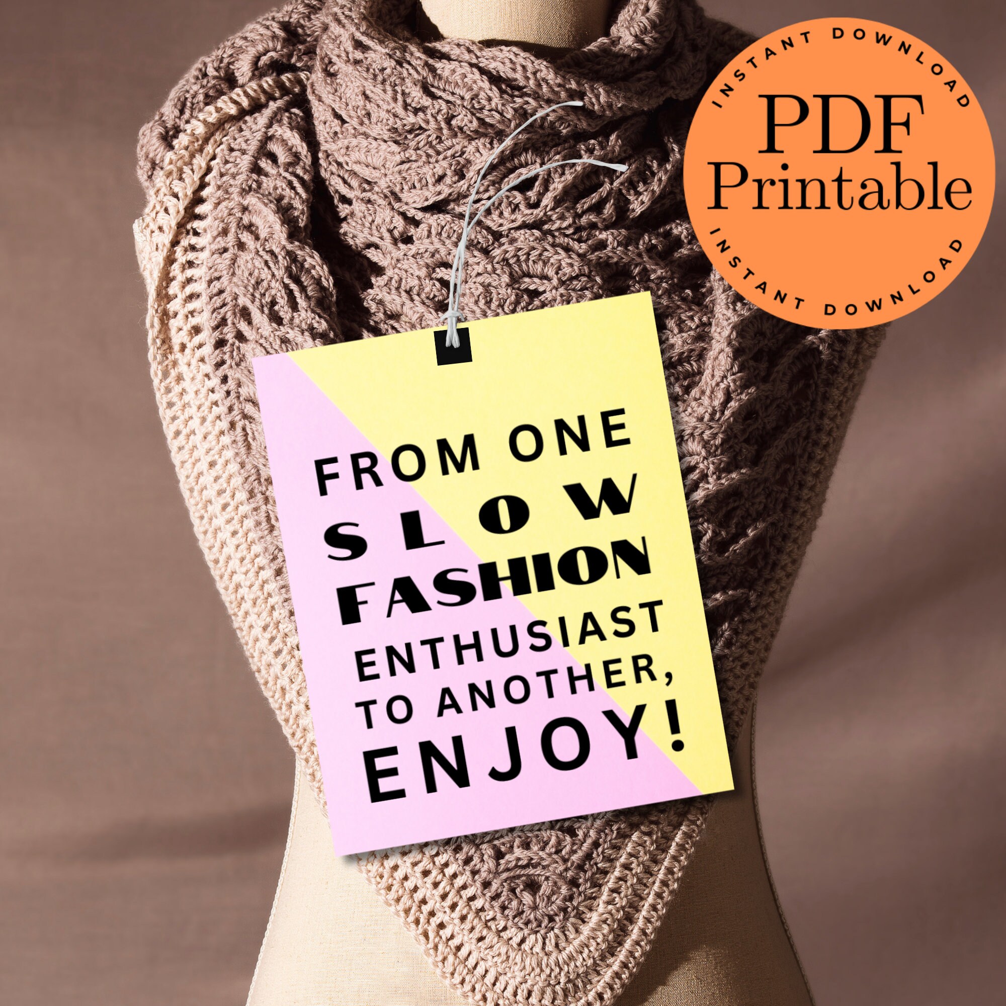 Slow Labels Editable Slow Fashion Tags: Printable Eco-friendly Labels (PDF) - Etsy
