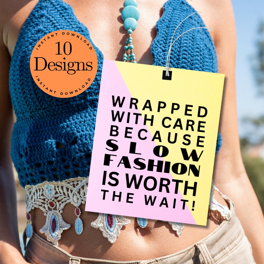 Slow Labels Editable Slow Fashion Tags: Printable Eco-friendly Labels (PDF) - Etsy