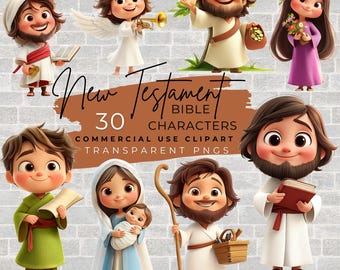 Neues Testament Clipart: Christliche PNG Designs zum Basteln (digitaler Download)