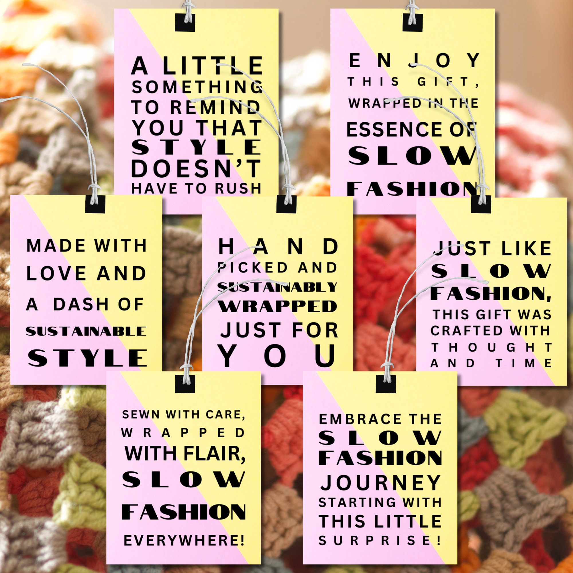 Slow Labels Editable Slow Fashion Tags: Printable Eco-friendly Labels (PDF) - Etsy