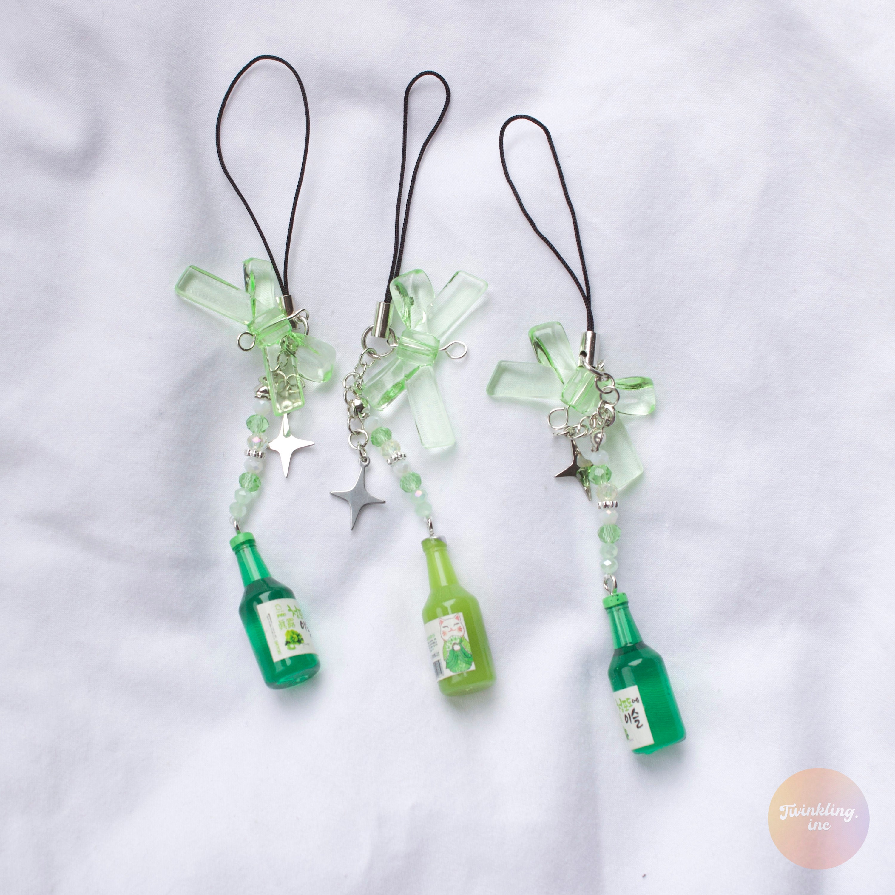 Y2K Green Sojuinspired Phone Charms Cute & Adorable Original Green