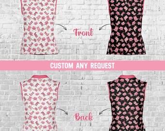 Coquette Bow Western Golf Polo,  Let&#39;s Go Girls Golfer Women Sleeveless Polo, Western Cowboy, Cowgirl Boots Golf Team, Yee Haw Golf Lover