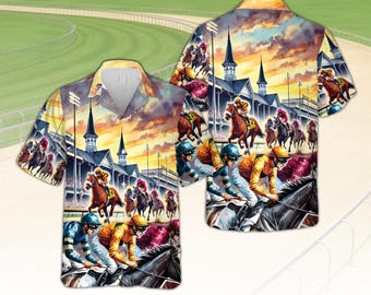 2025 Kentucky Derby Hawaiian Shirt, Horse Racing Button Up Shirt, Talk Derby To Me, Churchill Downs Derby Day Gift