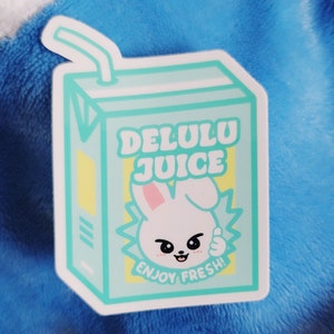 Leebit Lee Wisst: Delulu Juice Stray Kids SKZOO Vinyl Aufkleber