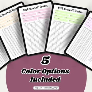 Debt Tracker, Snowball Payoff Tracker, Digital Debt Tracker, printable tracker, Payoff log, Financial Planner, Pink Debt Tracker, Deuda image 3
