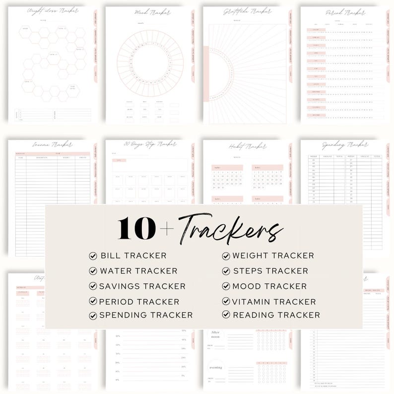 Minimalist Daily Digital Planner | Life Planner | 70 Pages - Etsy