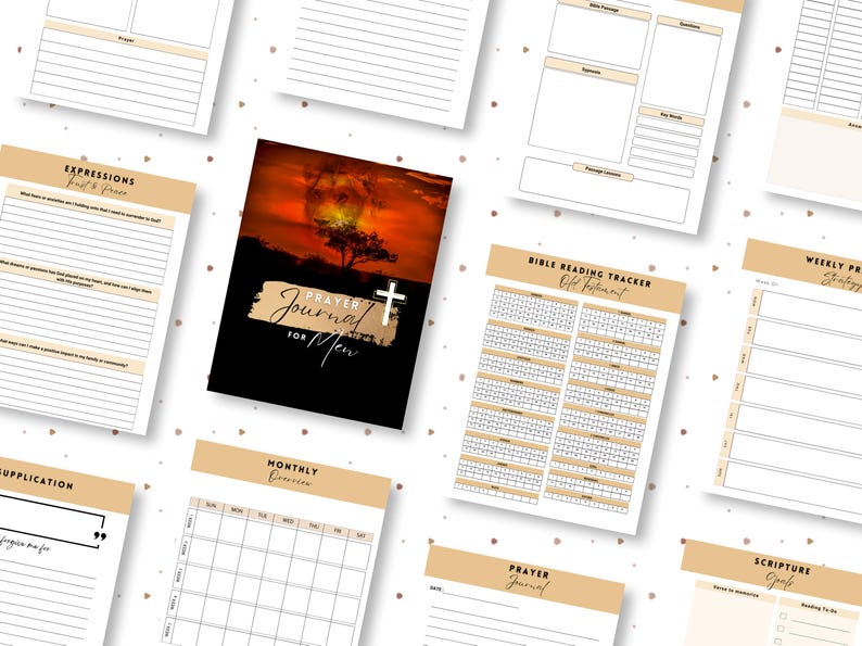 Prayer Journal for Men: Daily Devotional, Bible Study (Digital Download) image 6