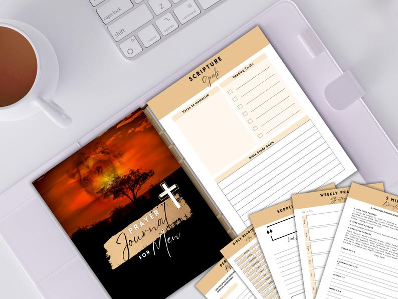 Prayer Journal for Men: Daily Devotional, Bible Study (Digital Download) image 5
