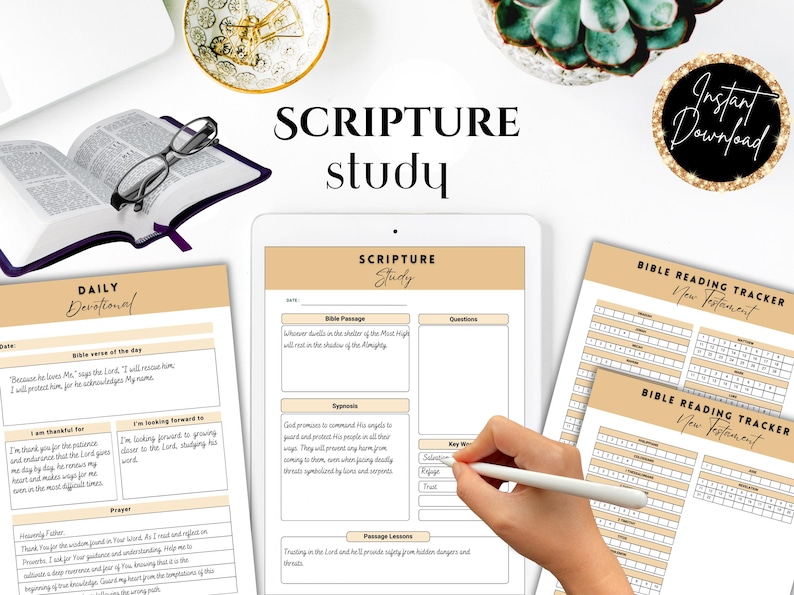 Prayer Journal for Men: Daily Devotional, Bible Study (Digital Download) image 4