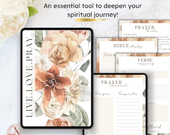 Prayer Journal, Daily Devotions, Bible Study (Digital Download)