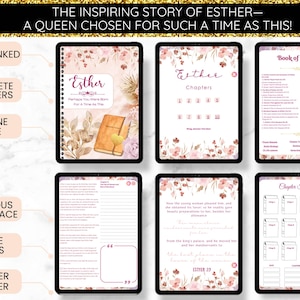 Libro de estudio bíblico de Ester: Diario imprimible de la versión Reina Valera (descarga digital), estudio bíblico, hojas de trabajo cristianas, diario de las Escrituras imagen 3