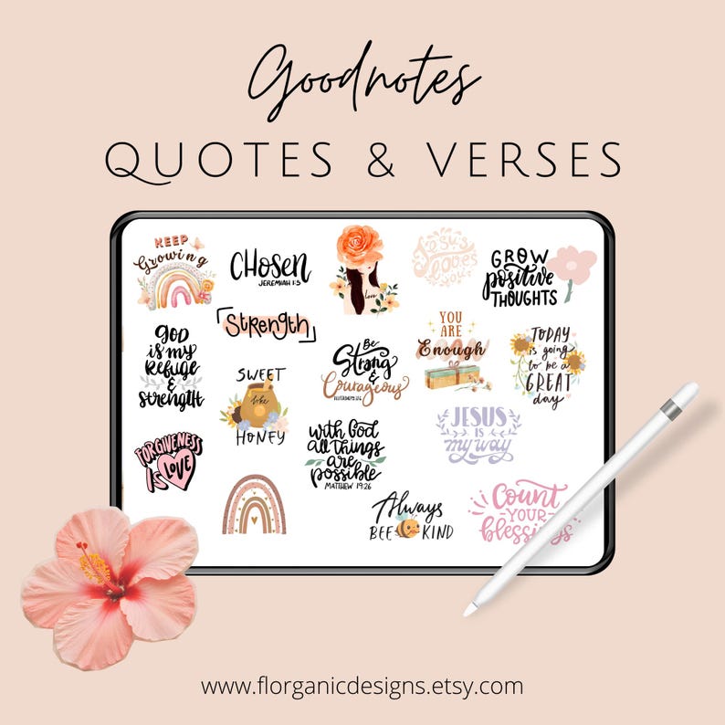 Christian Digital Stickers, Bible Study, Prayer Journal (PNG, Goodnotes) image 3