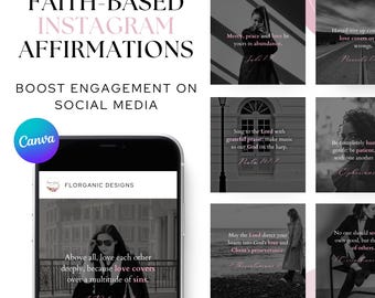 Faith-Based Instagram Posts | Bible Verse Social Media Template | Christian IG Post Bundle | Scripture | Digital Download | TikTok Reels