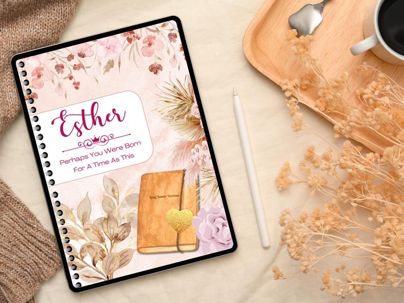 Libro de estudio bíblico de Ester: Diario imprimible de la versión Reina Valera (descarga digital), estudio bíblico, hojas de trabajo cristianas, diario de las Escrituras imagen 7