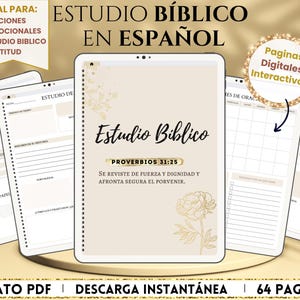 Diario de Fe Digital en Español, Reflexiones Espirituales, Plantilla para Escritura y Devocionales, Faith Journal, Digital Christian Journal