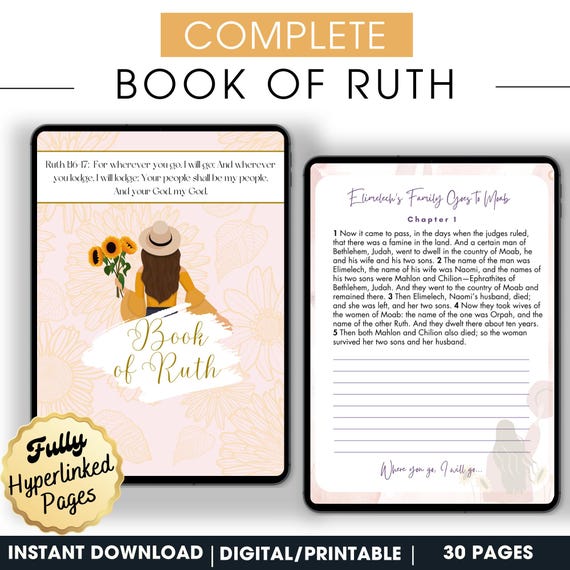 Ruth Bible Study Book: Women of the Bible, Printable Devotional (PDF)