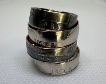 Vintage US Quarter "Year" Handmade Ring – Choose Your Year - Unique Personalized Jewelry