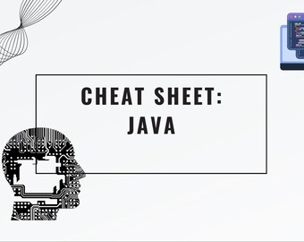 Java Guide Cheat Sheet and Study Guide, Technology, Java Basics, Java Programming, Java development, Java code